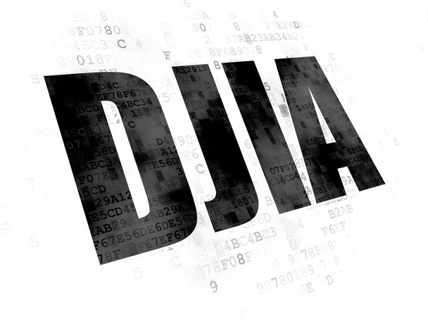 Stock market indexes concept: DJIA on Digital background - 写真・画像