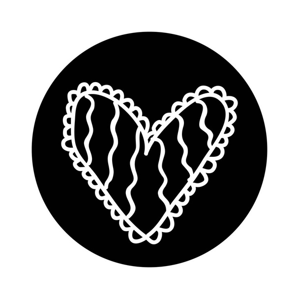 значок картки кохання серця
 - Вектор, зображення