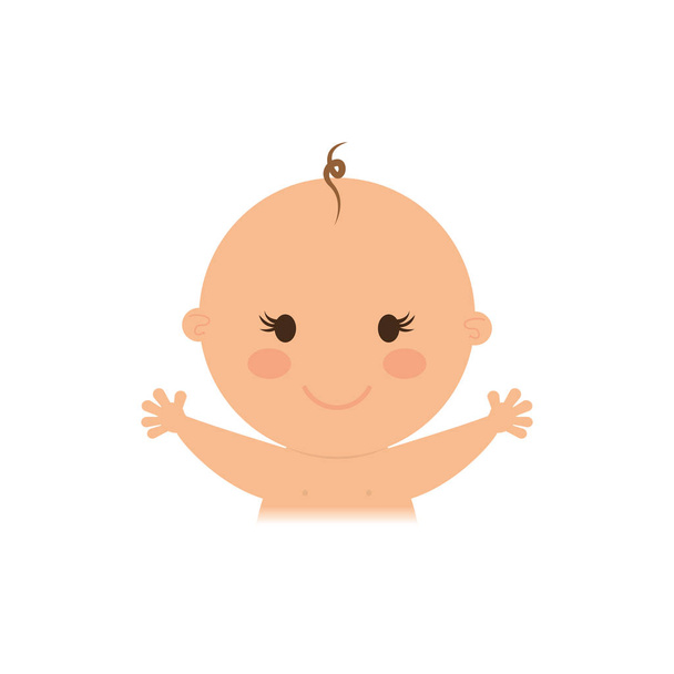 Desenhos animados do bebê bonito
 - Vetor, Imagem