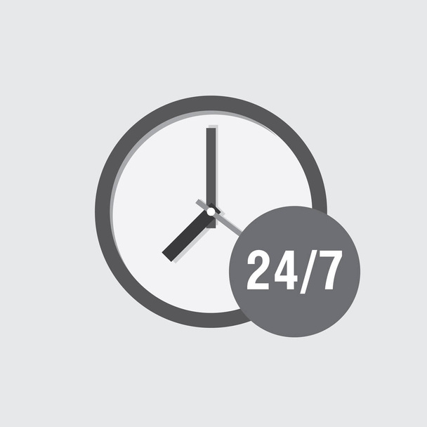 Значок часов, плоский дизайн
 - Вектор,изображение