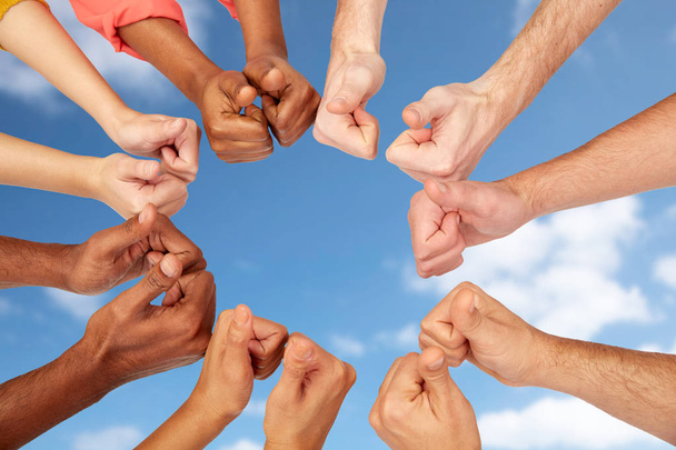 hands of international people showing thumbs up - Fotografie, Obrázek