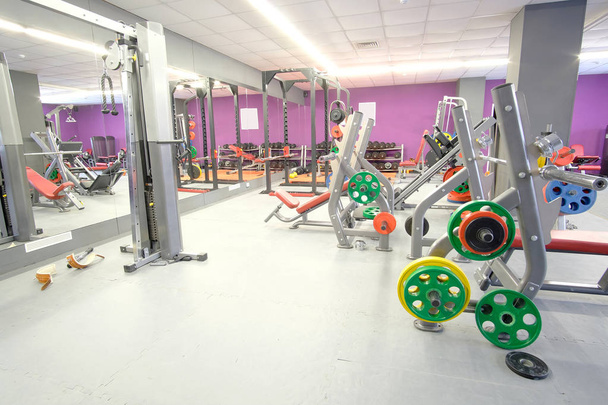 weights in a fitness hall - Photo, Image