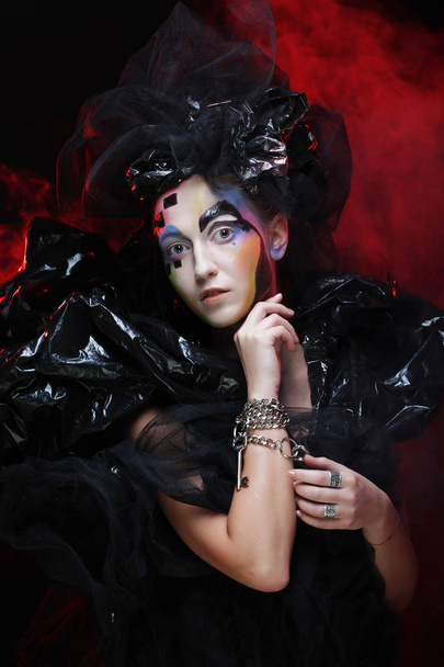 Halloween Beauty style woman makeup - Photo, Image