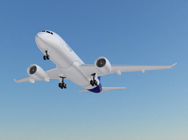 Вантажний літак літає в небі
 - Фото, зображення