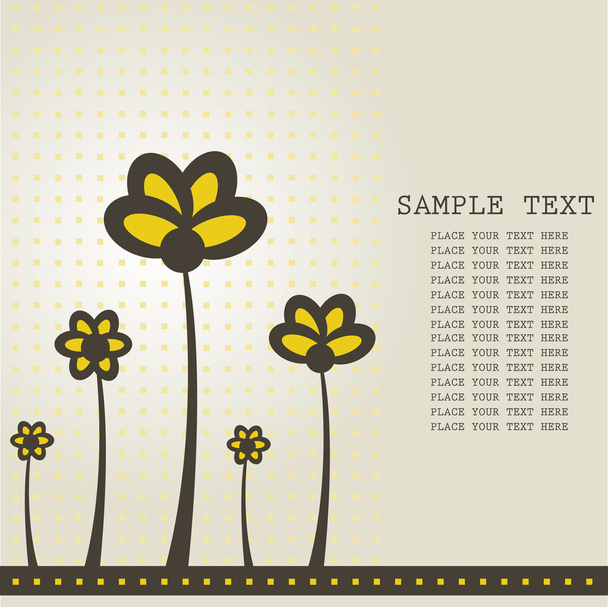 Floral background for greeting card. - Vettoriali, immagini