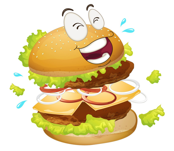 Una hamburguesa
 - Vector, Imagen