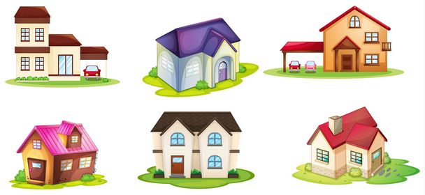 various houses - Vector, Image