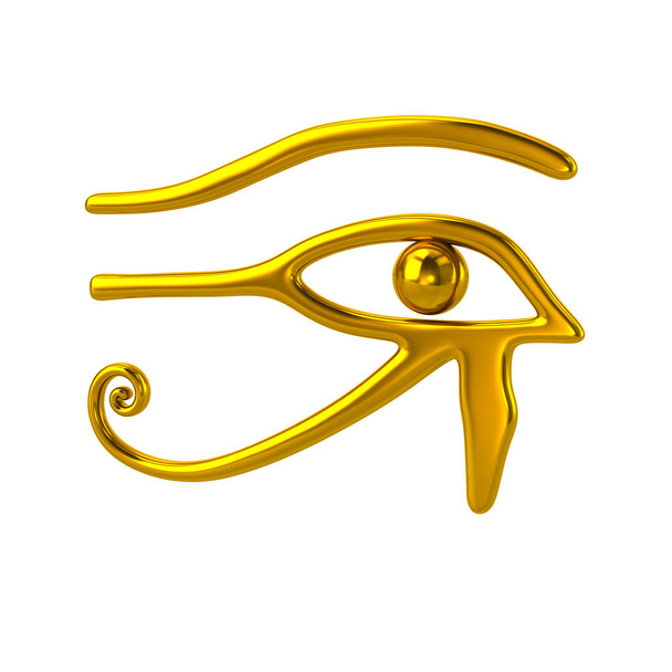 Golden Eye of Horus symbol - 写真・画像