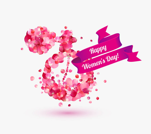 Happy woman's day! 8 March holiday. - Vektor, obrázek