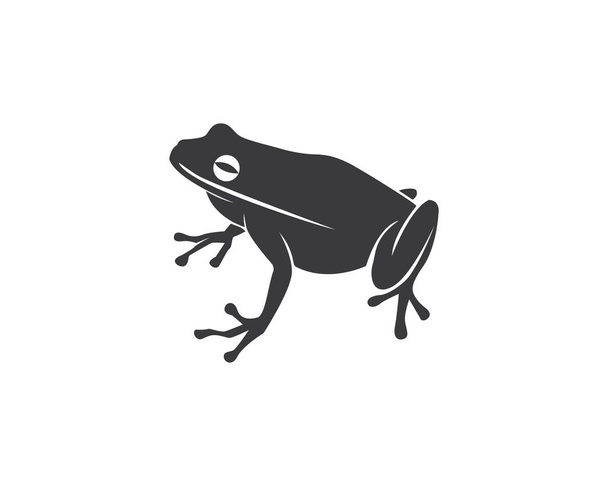 símbolo de rana verde logotipo y plantilla
 - Vector, imagen
