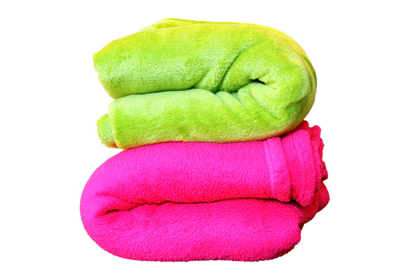 изолированная стопка разноцветных одеял
 - Фото, изображение
