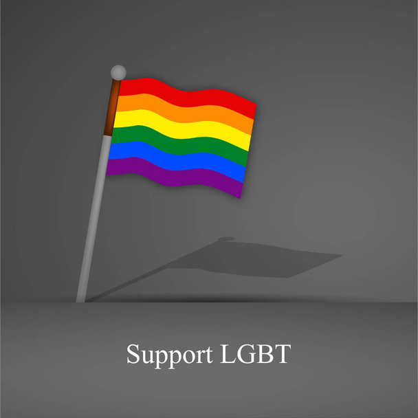 ΛΟΑΤ φόντο με τη σημαία ουράνιο τόξο χρώμα - Διάνυσμα, εικόνα