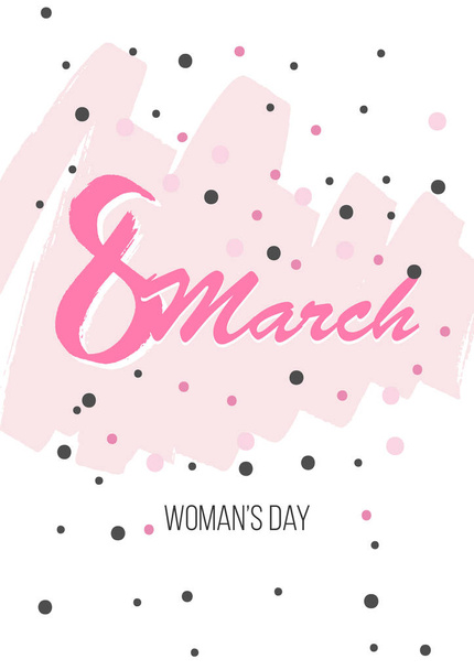 8 de marzo Feliz día de las mujeres tarjeta de felicitación. Ilustración vectorial EPS10
 - Vector, Imagen