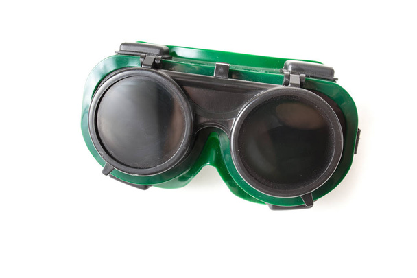 svařované ochranné brýle na bílém pozadí, samostatný - Fotografie, Obrázek