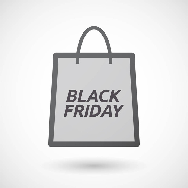 Isolated shopping bag with    the text BLACK FRIDAY - Vettoriali, immagini
