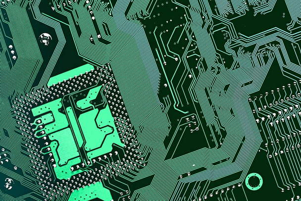 Placa de circuito. Tecnologia electrónica de hardware informático
. - Foto, Imagem
