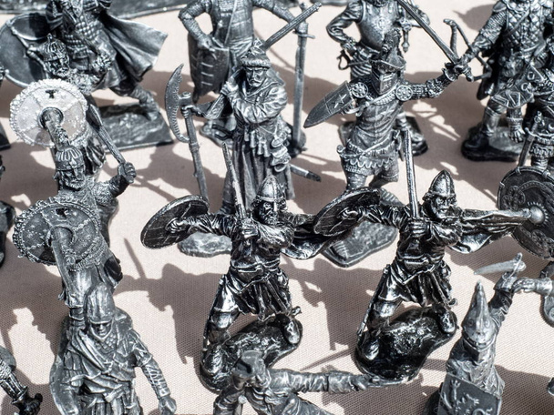 tin soldiers. a toy soldier made of metal. - Photo, Image
