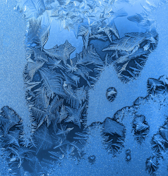 natuurlijke ijs patroon op glas - Foto, afbeelding