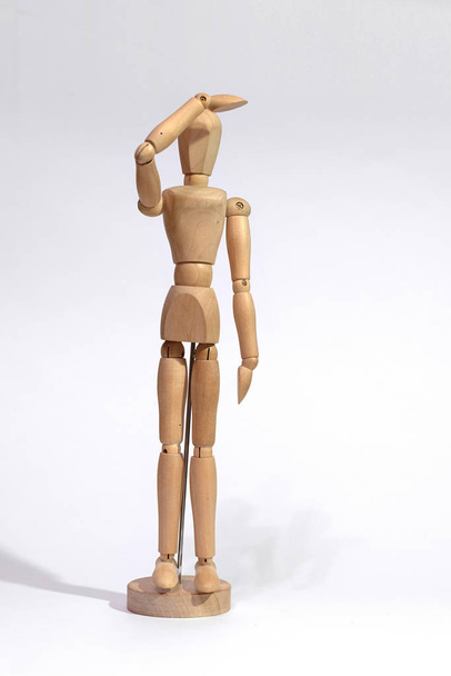 wooden figure concepts search - Фото, изображение