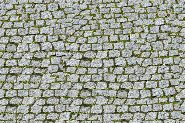Seamless texture, background. Granite pavement. Paved or covered with asphalt roadway street. - Photo, Image