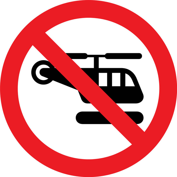 No helicopter sign - Photo, Image