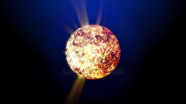 Soleil rotatif ou étoile énergétique avec des étincelles de lumière
 - Séquence, vidéo