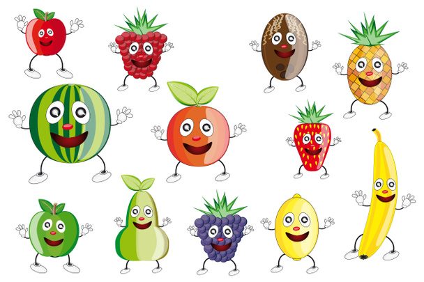Fruit cartoon - Foto, afbeelding
