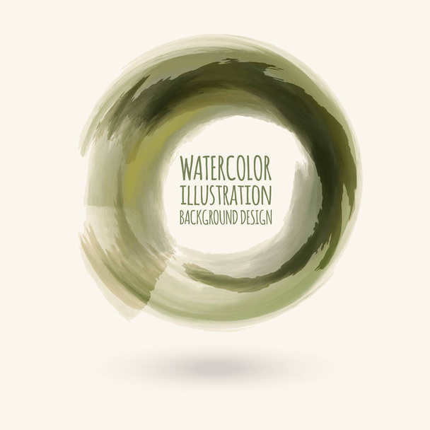 Watercolor circle texture. Vector watercoluor circle elements for design. - Vector, imagen