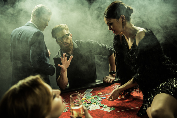 young people playing poker - Photo, Image