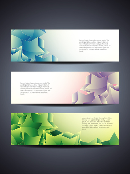 Set of abstract vector web header/banner designs - Wektor, obraz