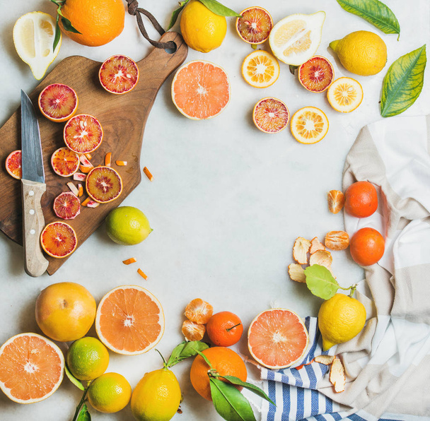 Citrus fruits slices  - Zdjęcie, obraz