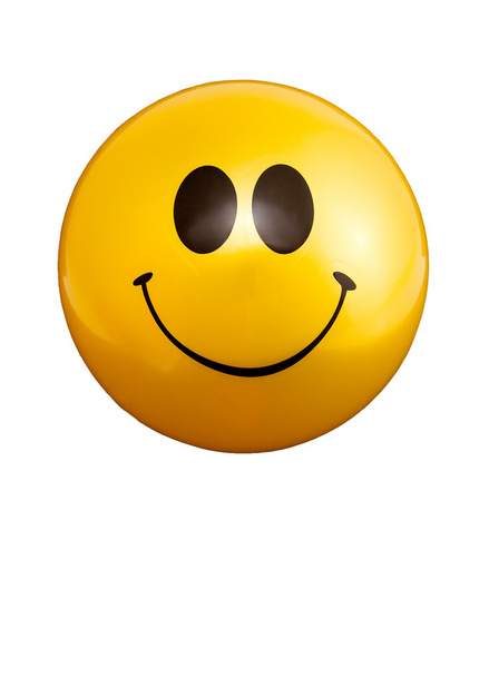Bola de cara feliz en blanco
 - Foto, Imagen