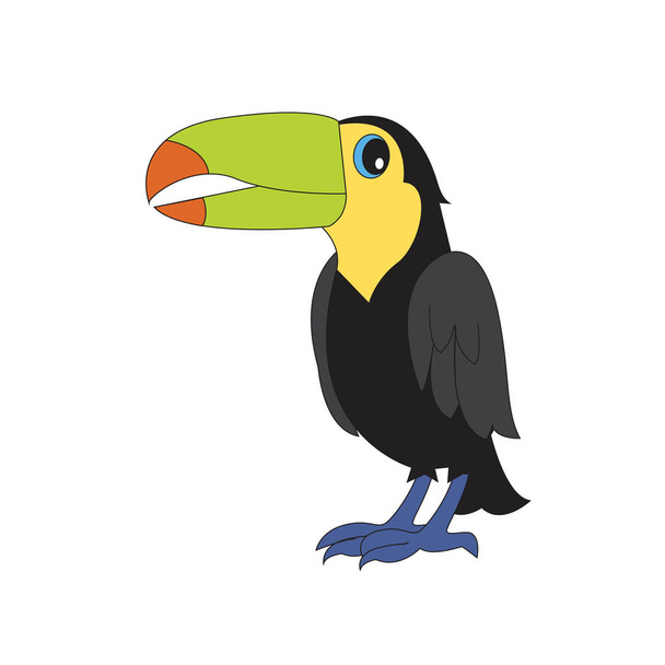 Character illustration toucan. - Vektor, Bild