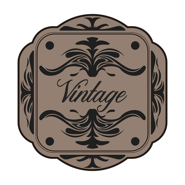 Isolated vintage label - Вектор,изображение