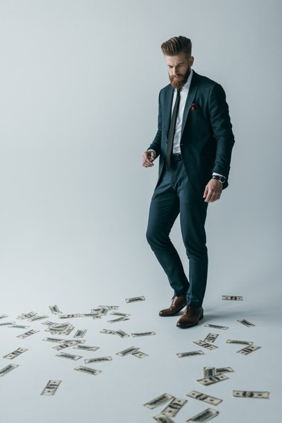 businessman with dollar banknotes - Fotoğraf, Görsel