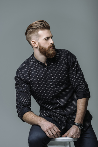 stylish bearded man - Photo, Image