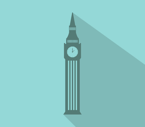 ikona Big Ben ilustrované na bílém pozadí - Vektor, obrázek
