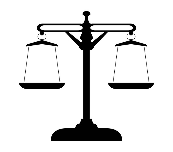 Icono de equilibrio ilustrado sobre un fondo blanco
 - Vector, imagen