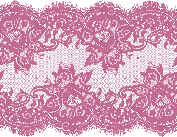 nahtlose rosa Vektor-Spitzenmuster - Vektor, Bild
