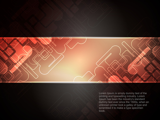 Abstract creative technology background with black banner. - Διάνυσμα, εικόνα