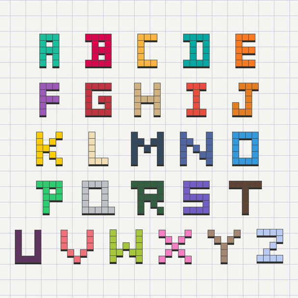 Ilustracja kolor wektor alfabet - Wektor, obraz