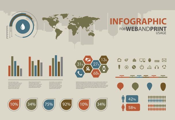 High quality business infographic elements - Vecteur, image