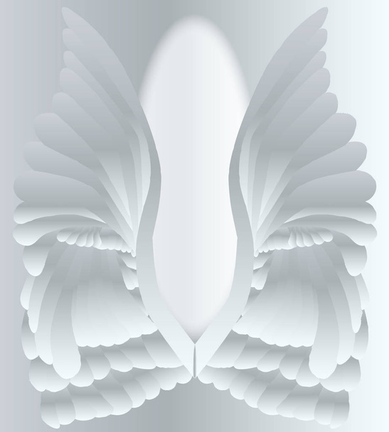 Srebrny Anioł Wings - Wektor, obraz