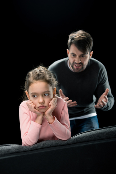 Father and daughter quarreling - Photo, Image