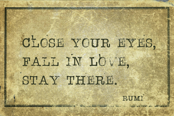 πτώση στην αγάπη Rumi - Φωτογραφία, εικόνα