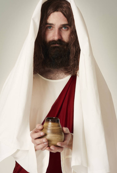 Jesus Christus mit langen Haaren  - Foto, Bild