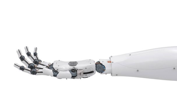 Roboterhand mit offener Handfläche - Foto, Bild