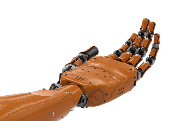 Roboterhand mit offener Handfläche - Foto, Bild