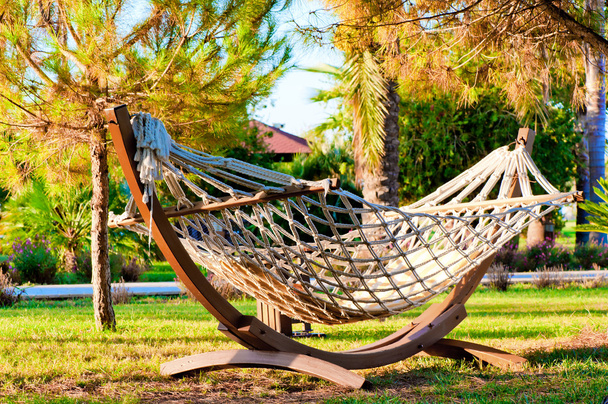 Hammock to relax in the tropical garden. - Photo, Image