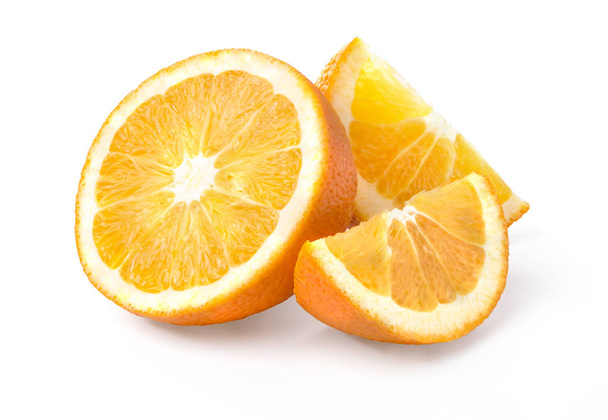 Orange fruit half and two segments - 写真・画像
